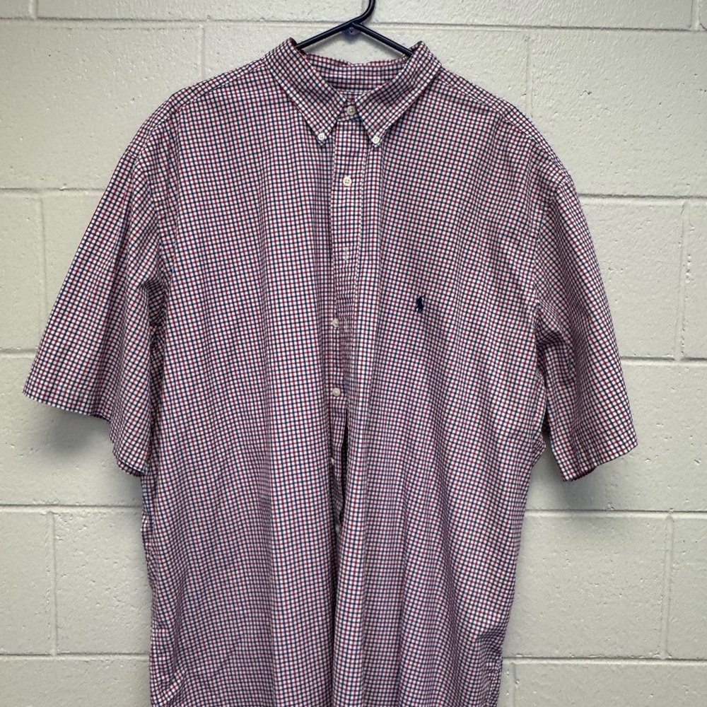 Polo Ralph Lauren Men's Checkered Shirt - Red, White, and Blue